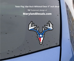 Texas Flag buck car decal