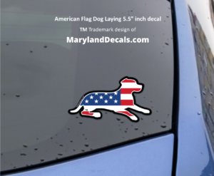 American Dog car decal