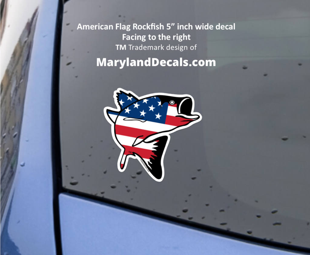 American Fish decal MarylandDecals.com