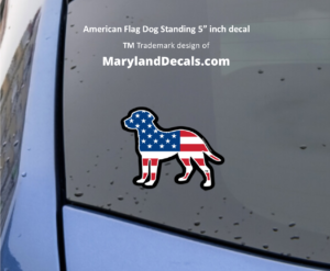 American Dog car decal