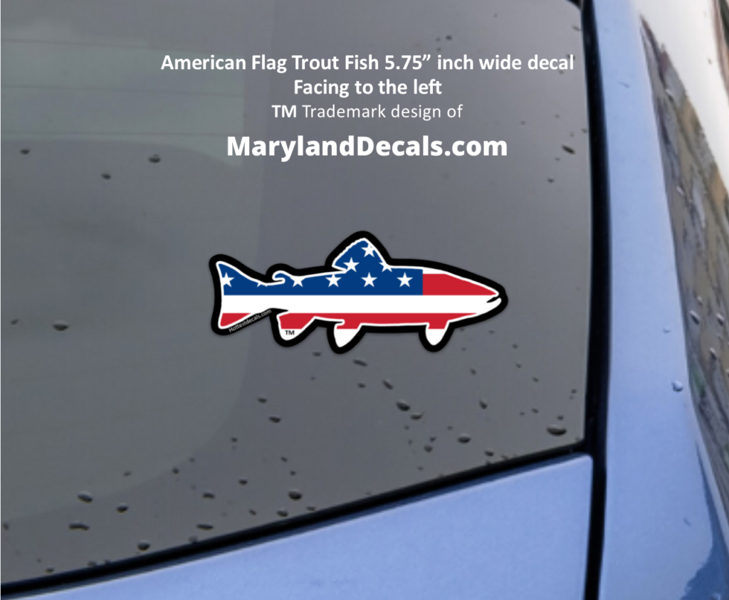 American Trout Fish decal sticker MarylandDecals.com