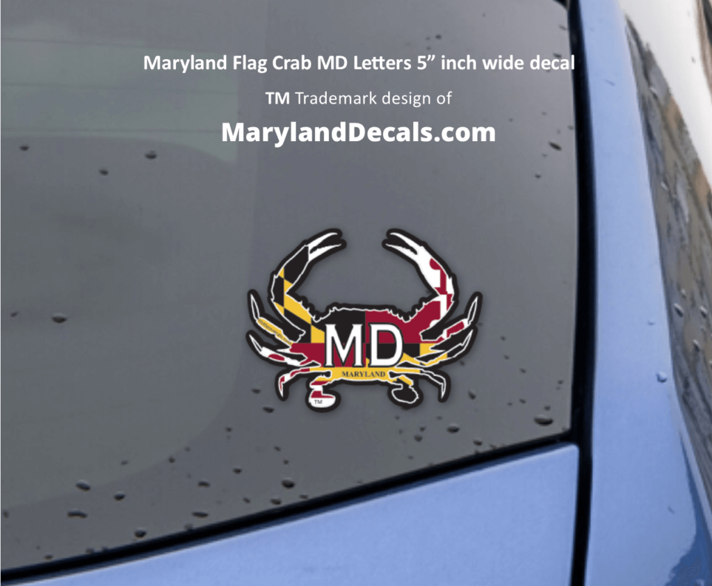 Maryland Flag crab decals stickers
